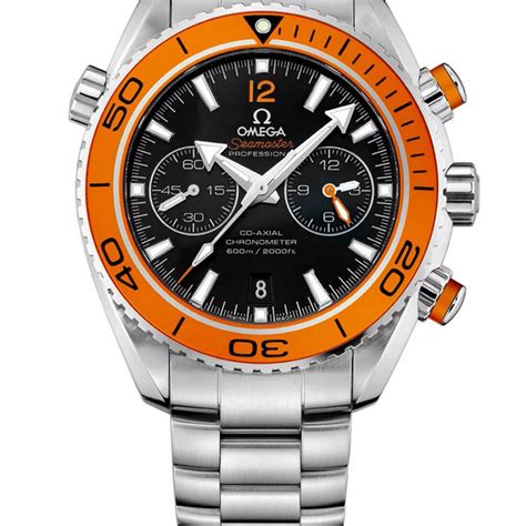 omega seamaster planet ocean men's steel bracelet watch|Omega Seamaster planet orange chronograph.